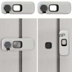 HFengQ 2Pack fridge lock with adhesive pads for tool-free setup