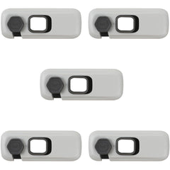 HFengQ 5Pack refrigerator lock with adhesive pad shows easy installation for child safety