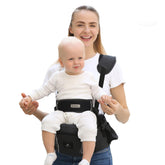 HHOCN Baby Hip Seat Carrier front view shows versatile carrying positions for comfort.