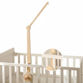 HI BABY MONMENT crib mobile arm assembly shows secure mounting for safe nursery setup.
