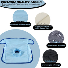 Hi Sprout Piddle Pad waterproof bottom with PUL fabric protects car seats.