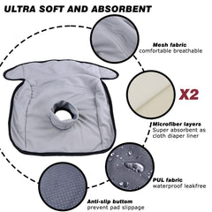Hi Sprout Piddle Pads provide leakproof coverage with raised edges and bottom layer.