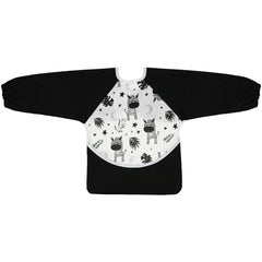 Hi Sprout sleeved bib zebra Velcro closure adjustable for secure fit