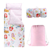 Hi Sprout Toddlers Nap Mat Mermaids open flat shows cozy naps surface