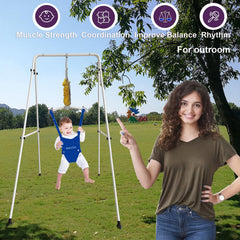 HI SUYI baby door jumper kids jumping demonstrates active play option.
