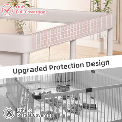 Hiaksedt baby playpen non-toxic fabric emphasizes safe materials and easy cleaning