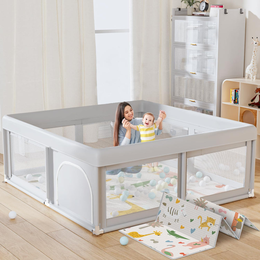 Hiaksedt playpen assembly steps demonstrate quick setup for busy parents.