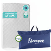 hiccapop Pack and Play mattress pad cover waterproof for quick cleanup