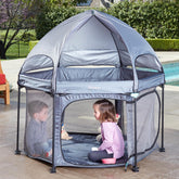 hiccapop playpod outdoor dome canopy—secure shade for safe, supervised outdoor play