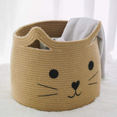HiChen baby laundry basket in use with folded blankets