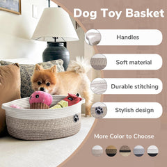 HiChen basket on living room shelf for versatile storage.
