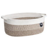 HiChen dog basket paw design keeps pet toys organized.