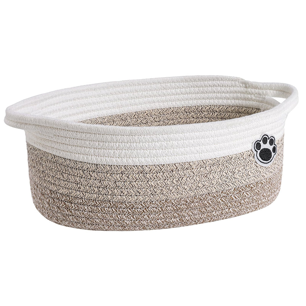 HiChen paw-design dog toy basket keeps toys organized in a playful nursery corner.