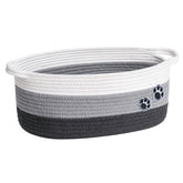 HiChen dog toy basket with paw-design keeps pet toys organized and easy to grab