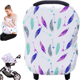 Hicoco carseat canopy cover shields privacy during breastfeeding.