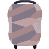 Hicoco carseat cover canopy in baby pink provides full privacy for feeding and travel.