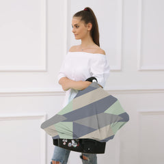 Hicoco nursing cover with open top enables quick, discreet breastfeeding in public