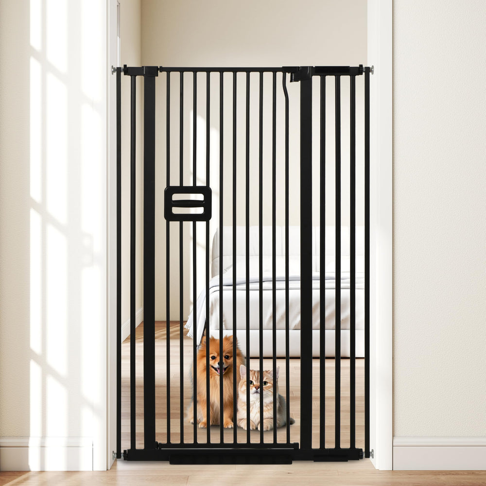 HIDOG 55inch extra tall gate extended blocks agile cats at doorways.