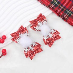HIFANMM Christmas snowflake clip secures hair with non-slip hold
