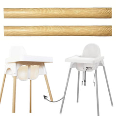 Installation close-up of Highchair Leg Wraps around chair leg edge