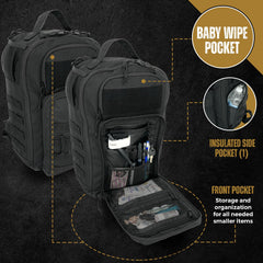 HighSpeedDaddy diaper bag with MOLLE webbing for versatile gear