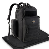 HighSpeedDaddy original diaper backpack shows water-resistant fabric for rugged daily use