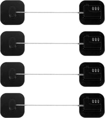 Himake fridge lock black four-pack securing doors and drawers for kitchen safety.