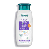 Himalaya Gentle Baby Shampoo bottle ready for bath time, offering gentle cleansing for baby hair.