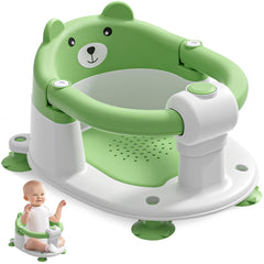 Himold baby bath seat green, fully assembled for secure bath time.