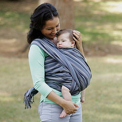 Hip Baby Wrap Rocky Mountain back-carry pose image highlights secure weight distribution.
