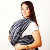 Hip Baby Wrap Rocky Mountain fabric closeup shows breathable cotton for all-day comfort.