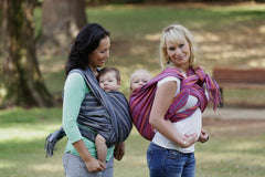 Hip Baby Wrap Rocky Mountain woven texture up close demonstrates soft-touch fabric for newborn snuggles.