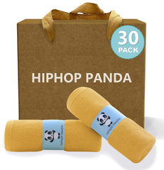 HIPHOP PANDA baby washcloth 2-layer closeup highlighting ultra-soft, gentle texture for delicate newborn skin.