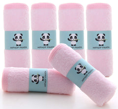HIPHOP PANDA double-layer pink washcloth for gentle newborn cleansing