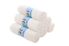 HIPHOP PANDA ivory color washcloths add cozy, soothing vibes to bath routines.