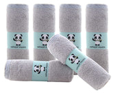HIPHOP PANDA baby washcloths two-layer closeup grey showing ultra-soft texture