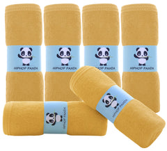 HIPHOP PANDA two-layer washcloths closeup showing ultra-soft texture for newborns.