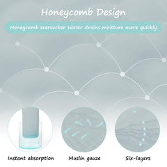 HIPHOP PANDA muslin cotton cloth texture detail for baby skin comfort.