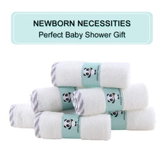HIPHOP PANDA gray stripe washcloths offer gentle texture for delicate skin