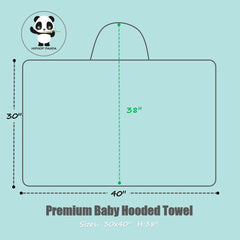HIPHOP PANDA grey elephant design towel adds playful style to bath time.