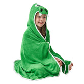 HIPHOP PANDA hooded towel with bear ears and dinosaur print for newborn bath time