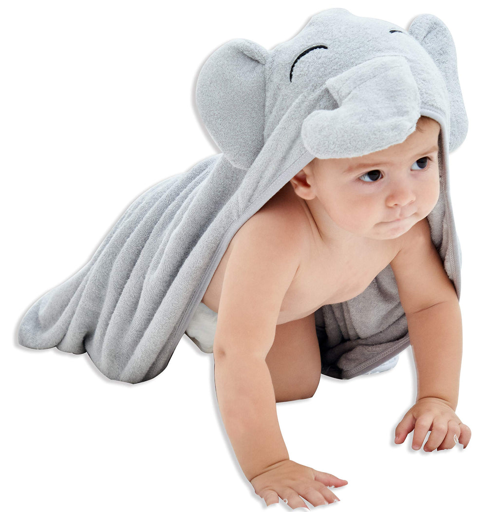 HIPHOP PANDA hooded towel with bear ears keeps baby warm after bath
