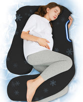 HIPHOP PANDA U-shaped pillow front view supports full-body comfort for sleeping.
