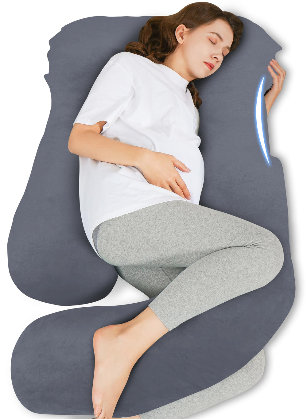 HIPHOP PANDA U-shaped pregnancy pillow head-neck support for ergonomic alignment