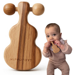 HippoToys Montessori sensory teether close-up for early motor exploration