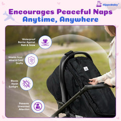 HippoBaby peekaboo window demonstrates quick visual checks without disturbance.