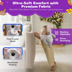 HippoBaby Turtle anti-slip socks worn on feet for stable early walking