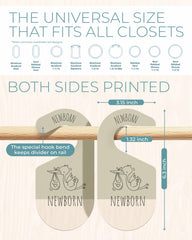 Hippotale age markings close-up highlight quick size identification for easy closet organization.