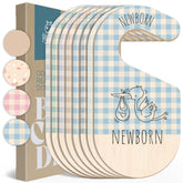 HIPPOTALE Baby Closet Dividers blue gingham pack helps you organize clothes at a glance.