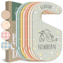 HIPPOTALE 8-piece wooden closet dividers for organized nursery storage